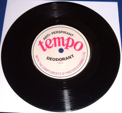 TEMPO DEODORANT ANTITRANSPIRANT..7'' VINYL 1971 WERBUNG PROCTER & GAMBLE SELTEN