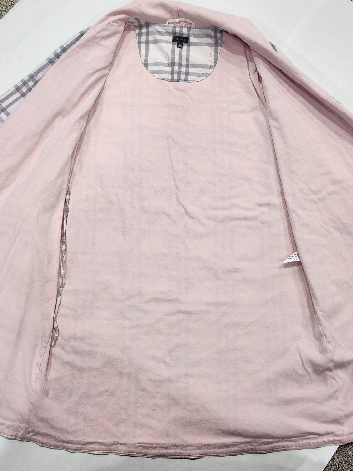 Talbots Robe Medium Two Layer Pink Gray Metallic … - image 6