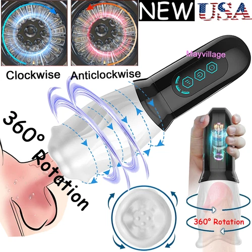 Automatic Male Masturbator Sucking Cup Vibration Blowjob Machine Men Sex Toys US - Picture 1 of 13