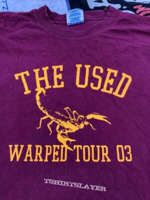 The Used “Warped Tour 2003” Shirt Maroon Short sleeve T shirt