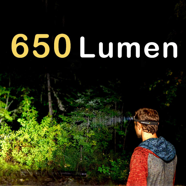 Everbeam H6 Pro LED Rechargeable Headlamp Motion Sensor Control 650