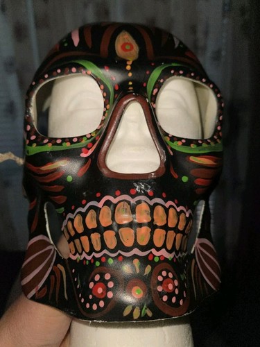Masquerade Mask Day of The Dead, Candy Skull, Mardi Gras Carnival Adult Novelty - Picture 5 of 6
