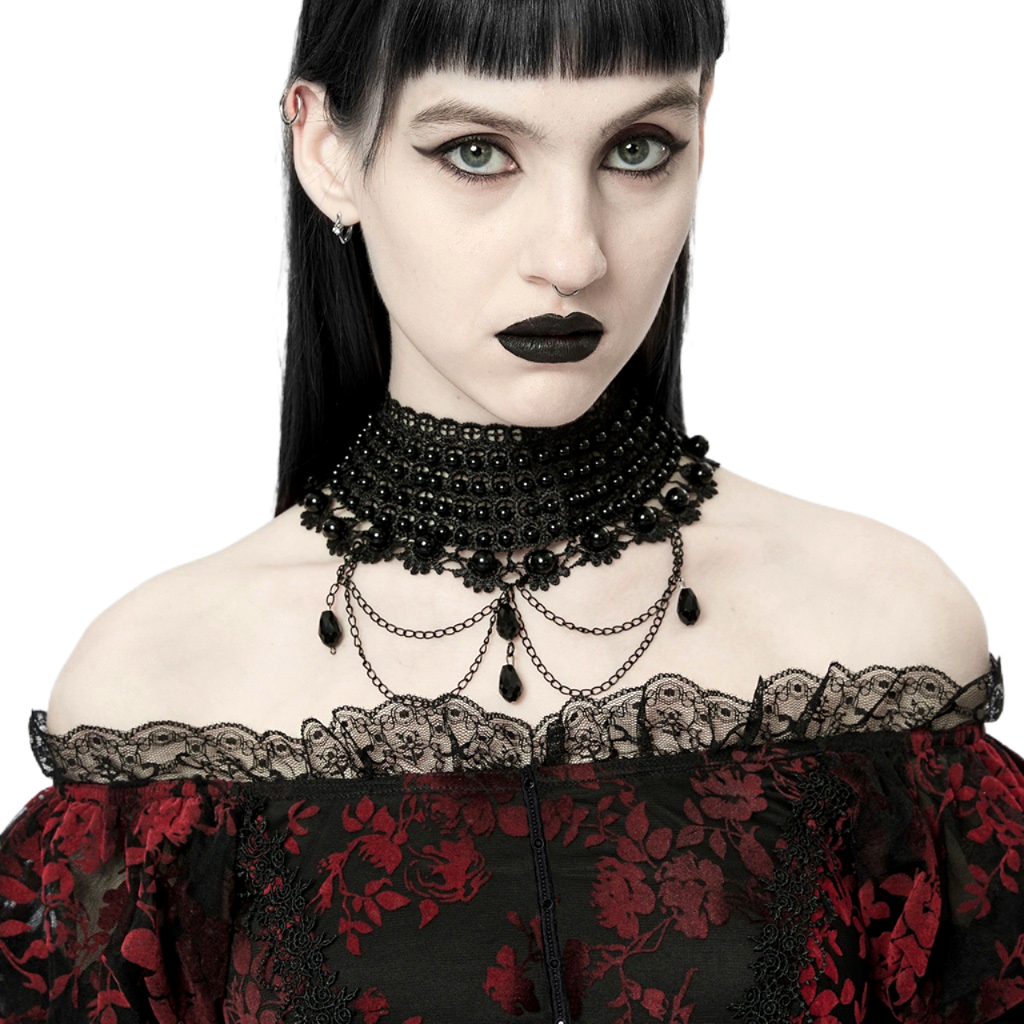 2 Collane Choker Donna In Pelle PU Nera Con Ciondolo Cuore – Regolabili, Stile Gotico E Punk – 2 Pezzi - 4