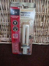 SYLVANIA CF5DS/827/ECO/BL/1 5 Watt CFL Light Bulb Fluorescent G23 2 Pin 5w