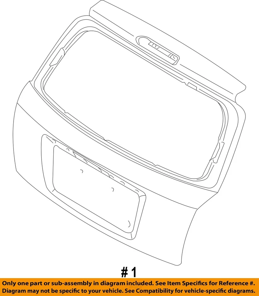 Used Deck Lid fits: 2005 Kia Spectra SW w/spoiler Grade A - Image 2 of 3