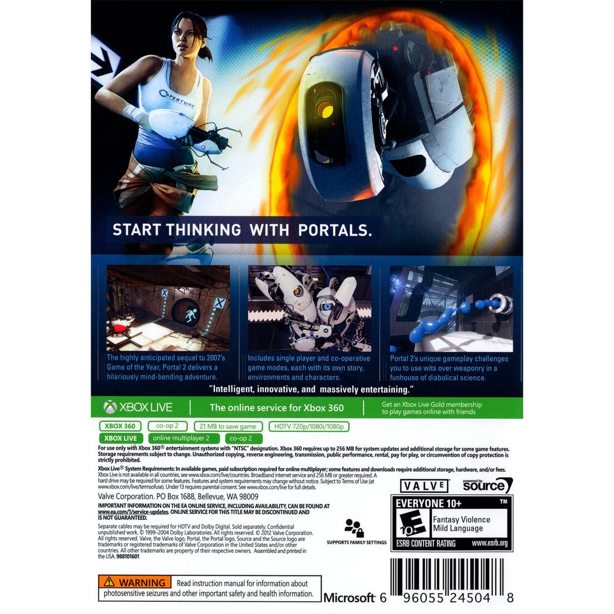 Portal Xbox 360 Brand New Platinum Hits