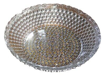 Buy Berry Serving Bowl. Ornamental Banded.  Columbia Glass. Antique. Pointed Hobnail