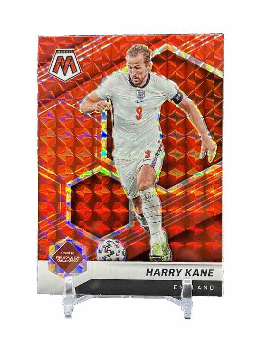 2021-22 Panini-Mosaic World Cup Harry Kane Red Mosaic Prizm #35 England