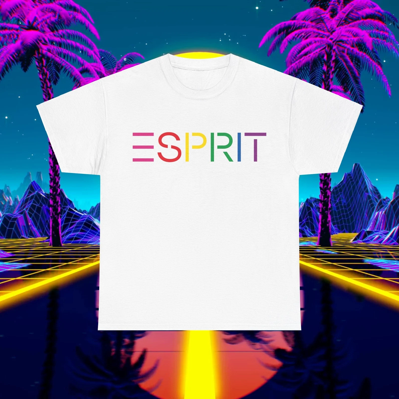 Custom ESPRIT vintage 1980s design T-shirt, Unisex for men and women shirt Tee