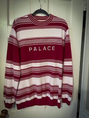 PALACESKATEBOARDS FLAG STRIPE CREW WHITE セール