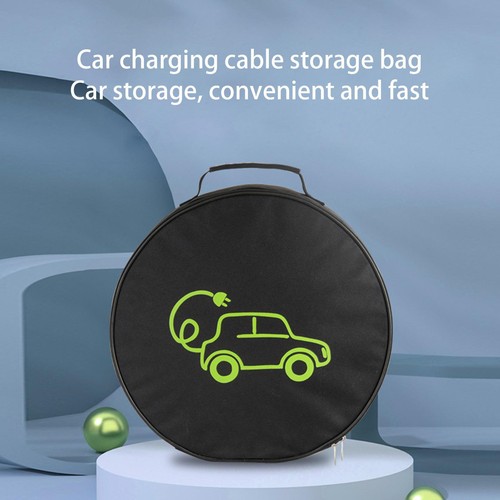 EV Charger Cord Bag Waterproof Round EV Charging Cords Organizer Carrier