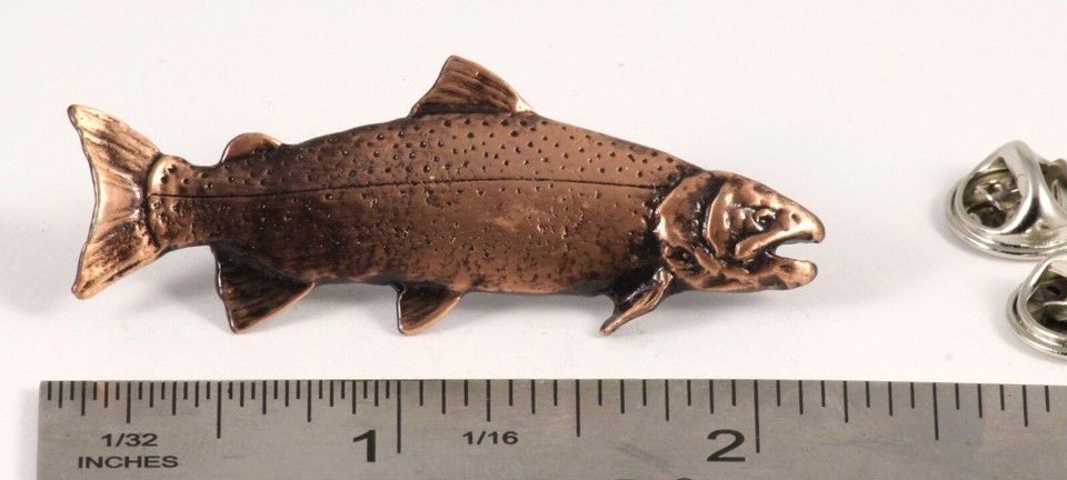 Rainbow Trout Pin, Handmade Fish Pin, Pewter, F001, 2”, Fishing Gift ...