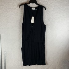 Calvin Klein Swim Cover-Up Women's S/M Black Rayon Surplice Neck Racerback S9495
