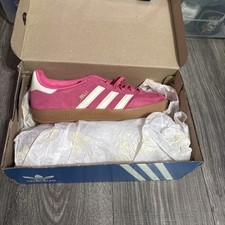 Adidas Gazelle Indoor Women's JR1356 Pink White Gum Size 8.5 Women's Brand New