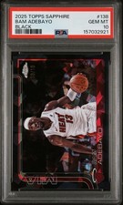 2025-26 Topps Chrome Sapphire Bam Adebayo Black /10 PSA 10 Gem 💎