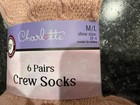 Charlotte 6-Pair Girl’s M/L Crew Socks, Multicolor, 50% Recycled Yarn — photo 2