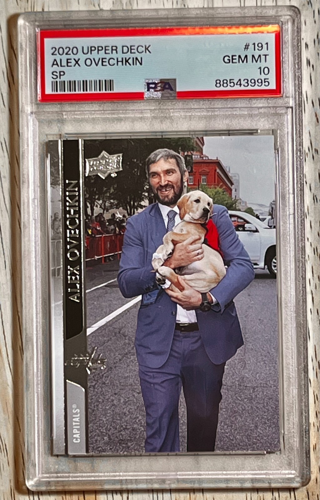 2020-21 Upper Deck Alex Ovechkin #191 Suit Dog SSP Photo Variation PSA 10 view 7