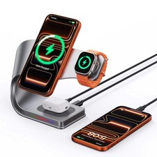 4-in-1 Magnetic Wireless Charger Stand 15W Fast Charging Station for iPhone