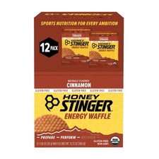 Honey Stinger Organic Energy Waffle, Gluten Free Cinnamon, 1.06 oz., 12 pk.