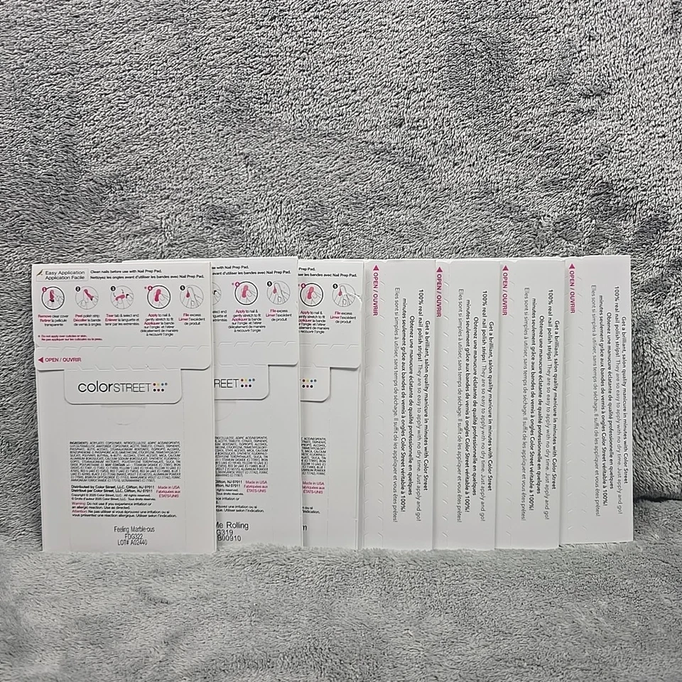 Lote de 7 Tiras de Esmalte de Uñas Color Calle Real Patrones Florales Escamas Margarita Foto 2 de 4