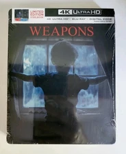 Weapons (2025) Steelbook: 4k, Blu Ray, Digital Sealed New IN HAND COMPLETE