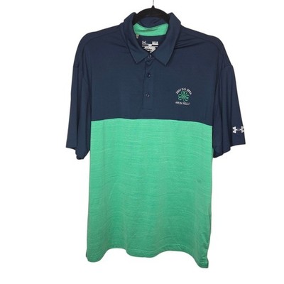 Under Armour Men Large Tall 2017 US Open Erin Hills Golf Polo Shirt Navy Green