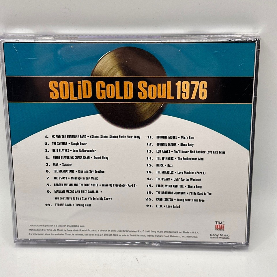 Solid Gold Soul 1976 CD Time Life Sony Music Compilation 70s R&B Funk ...