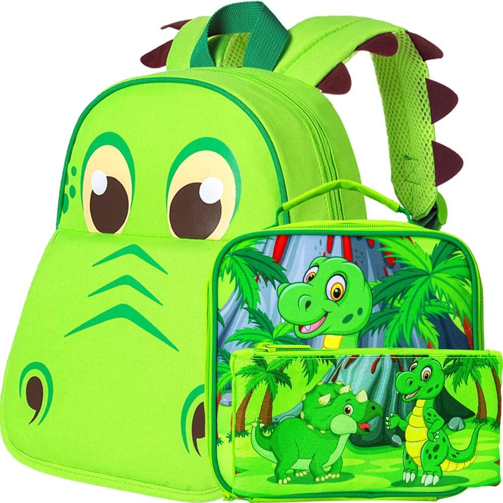 And Lunch Box For Boys, 12 Dinosaur Preschool Kids Bookbag