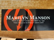 MARILYN MANSON - REMIX & REPENT - PROMO POSTER - 20 X 8 - HARD TO FIND