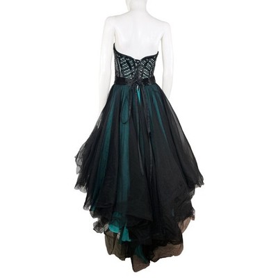 Burlesque/Steampunk Beaded Black/Green Corsette Prom Dress - Womens Size 8  Flirt | eBay