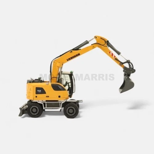 NZG 1096 LIEBHERR A918 Compact Litronic escavatore gommato 1/50 - Immagine 2 di 4