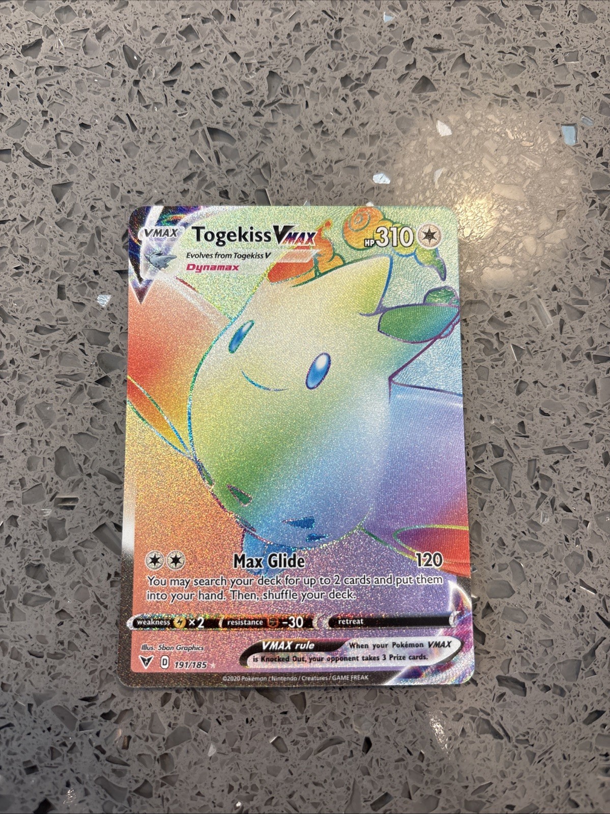 Pokemon Vivid Voltage Togekiss VMAX 191/185 Rainbow Secret Rare