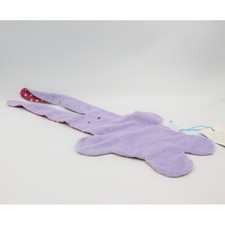 Doudou bio plat lapin mauve rose étoiles CHA BADA BADA - 25373