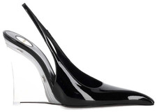 NIB Saint Laurent YSL Miller Clear Wedge Poin...