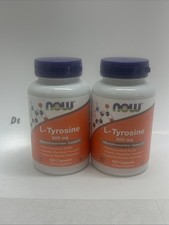 Lot Of 2 NOW Foods L-Tyrosine 500 mg  120 Count  BB 01/2029