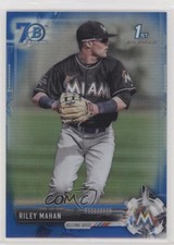 2017 Bowman Draft Chrome Blue Refractor 70th Anniversary 136/200 Riley Mahan s3g