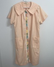 Vintage Sears Tag Small House Dress MuMu Kaftan Tropical Hawaiian Floral