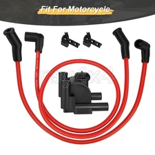 Ignition Coil w/ Spark Plug Wire Cap for FXD FXDB FXDC FXDF FXDL FXDLS FXSBSE