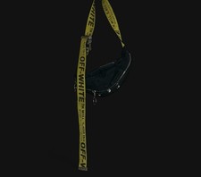 Off-White Black Belt Bag Fanny Pack Yellow Lo...