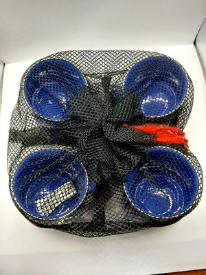 VTG 12pc Marlboro Mess Kit w/ Plates Bowls & Cups - Morning Sky Blue Enamel NEW!