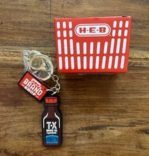 Open Box New H-E-B Brand Shop Key Chain TX Brewed Tea By HEB Sweet Tea Keychain