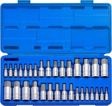 Neiko 10288a Allen Hex Bit Socket Set 32 Piece Sae And Metric 32