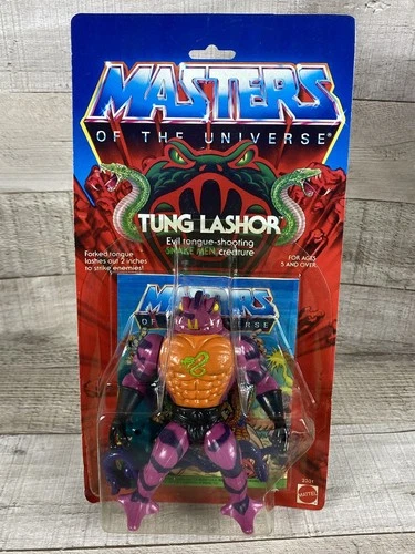80's Vintage MOTU He-Man Masters of the Universe - Tung Lashor - New on Card