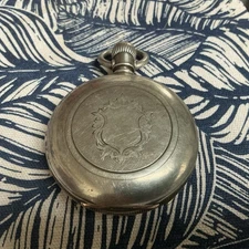 Antique Atlas and co  coin silver pocket fob  watch 