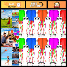 10 Pcs Large Octopus Kites, Long Tail Easy Flyer Kite Beach Kites Bulk, 157 Inch