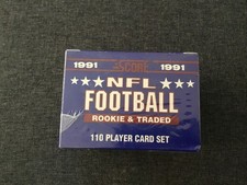 1991 Score NFL Football Rookie and Traded 110 Player Card Set. Factory Sealed!