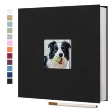 Large Photo Album Self Adhesive for 4x6 8x10 Pictures Linen Scrapbook Album D...