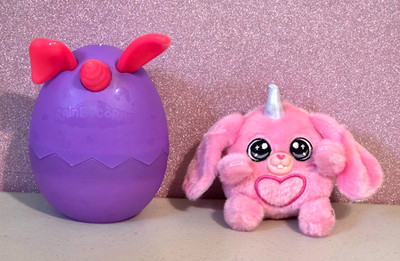 Zuru Rainbocorns Bunnycorn Pink BUNNY RABBIT with Egg Stuffed Plush 3.5''