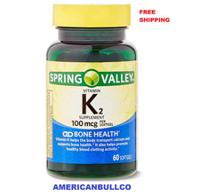 Spring Valley Vitamin K2 100mcg Softgels, 60 Ct   Bone Health Support