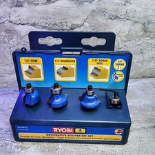 Broca de enrutador decorativa Ryobi 3 piezas | Cala de 1/4" | Roundover de 1/4" | Ogee romano de 5/32"